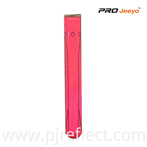 Wb Max002 Reflective Pvc Fluo Pink Safety Led Light Slap Band